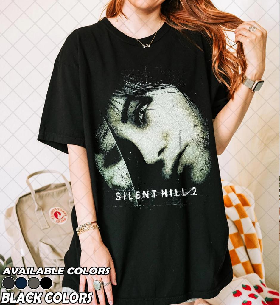 Retro 90s Comfort Colors Style Silent Hill II TShirt Pyramid Head Horror Gaming TShirt Gift for Women and Unisex
