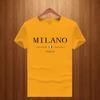 2023 Men's Summer Milano Letters Print Y2k T-shirt Man Short Sleeved Luxury Tees Clothing Loose Pure Cotton Soft Tops