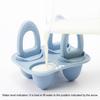 Baby Silicone Popsicle Mold with Handles 4-Cavity Mini Ice Cream Mold for Teething Relief Freezing Treats Maker for Toddlers Kids