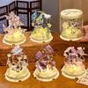 Diy Flower Lamp Ornament Table Lamp Decoraitons Handmade Crafts Gifts Desk Accessories Mother'S Day Children'S Day Gifts