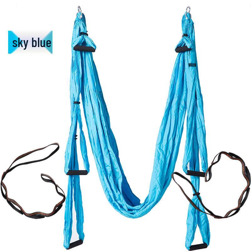 Aerial Yoga Hammock with Daisy Chain Extension Strap, Non-Elastic Indoor Set