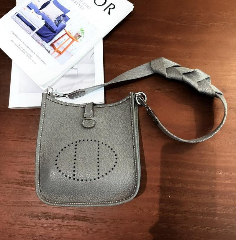 New Casual Bag Leather First Layer Cowhide Small Square Bag Tote Bag Portable Shoulder Messenger Women's Bag