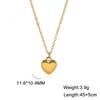 Stainless Steel Waterproof Glossy Heart-Shaped Pendant Necklace for Women Fashion Exquisite Collarbone Chain Jewelry Gifts
