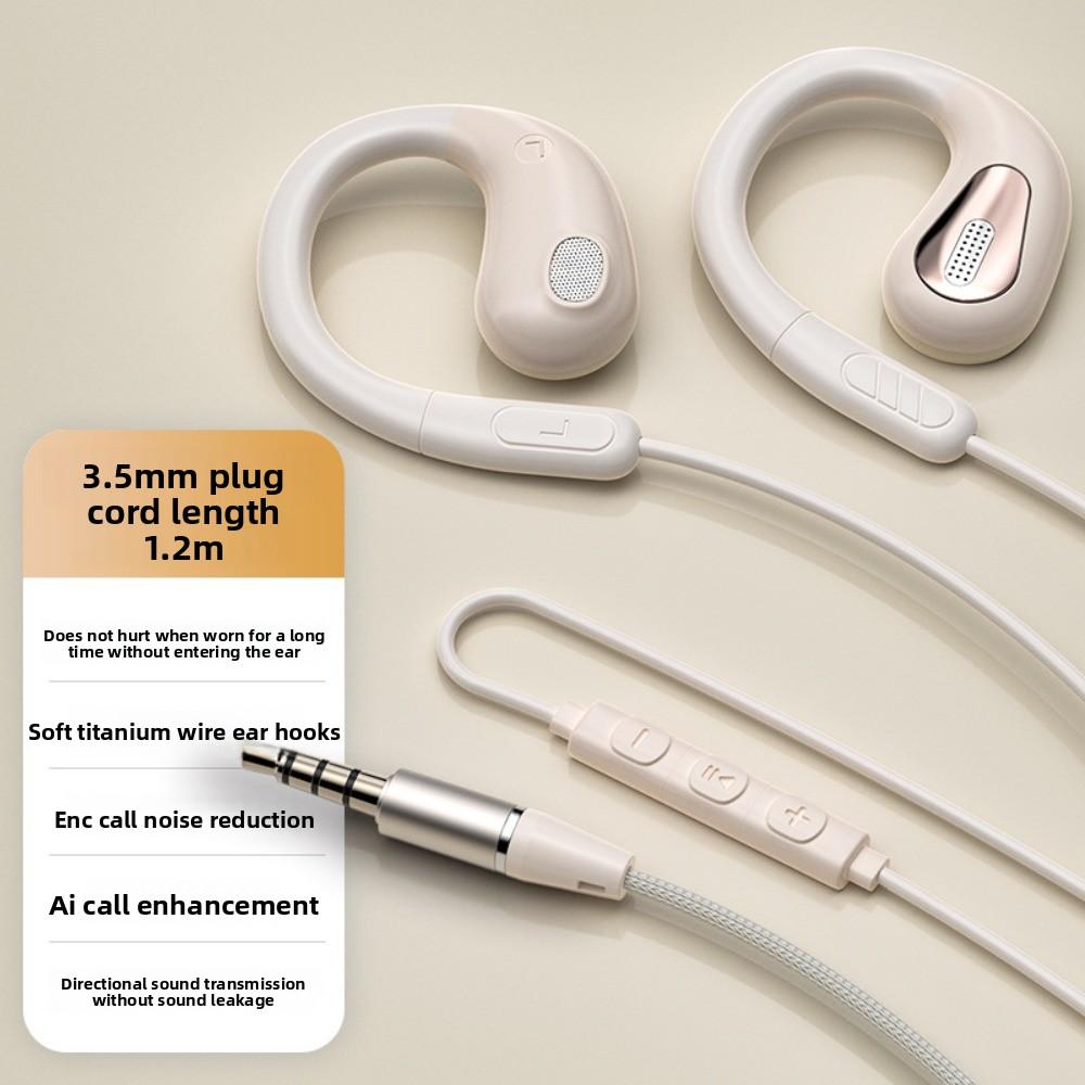 Ear Hanging Wired Control Headphones Type C/3.5mm Wired Headset Wired Earphone  Running