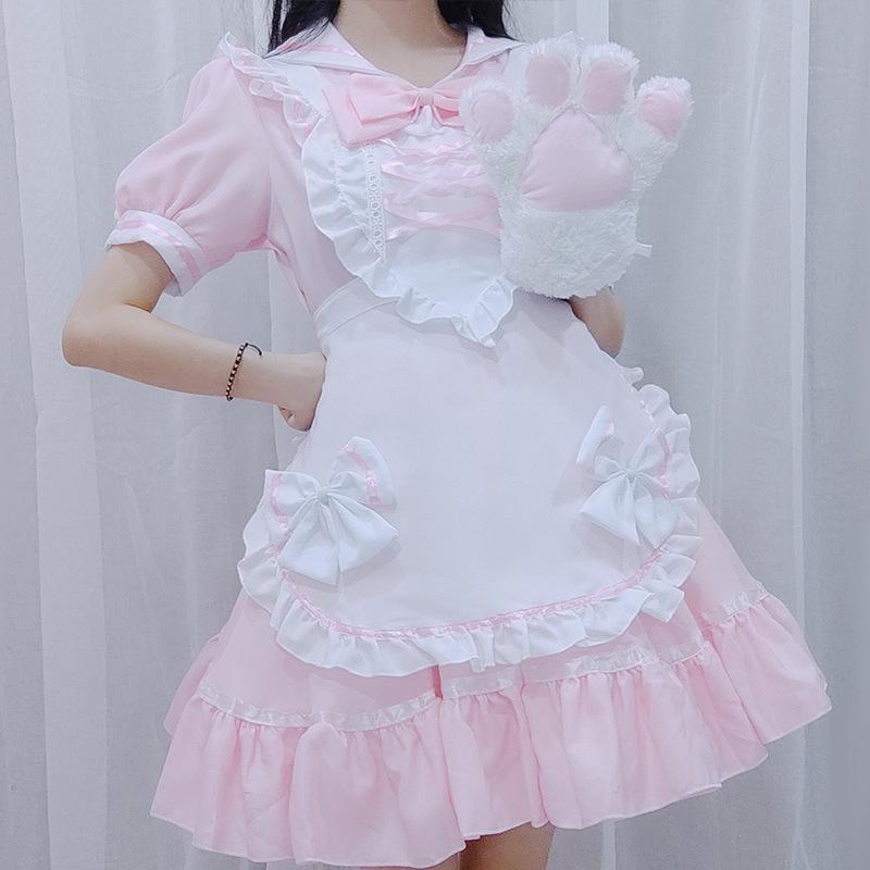 Cosplay Maid Dress Around the World Sweetheart Cute Women Dress Set Women's Dress