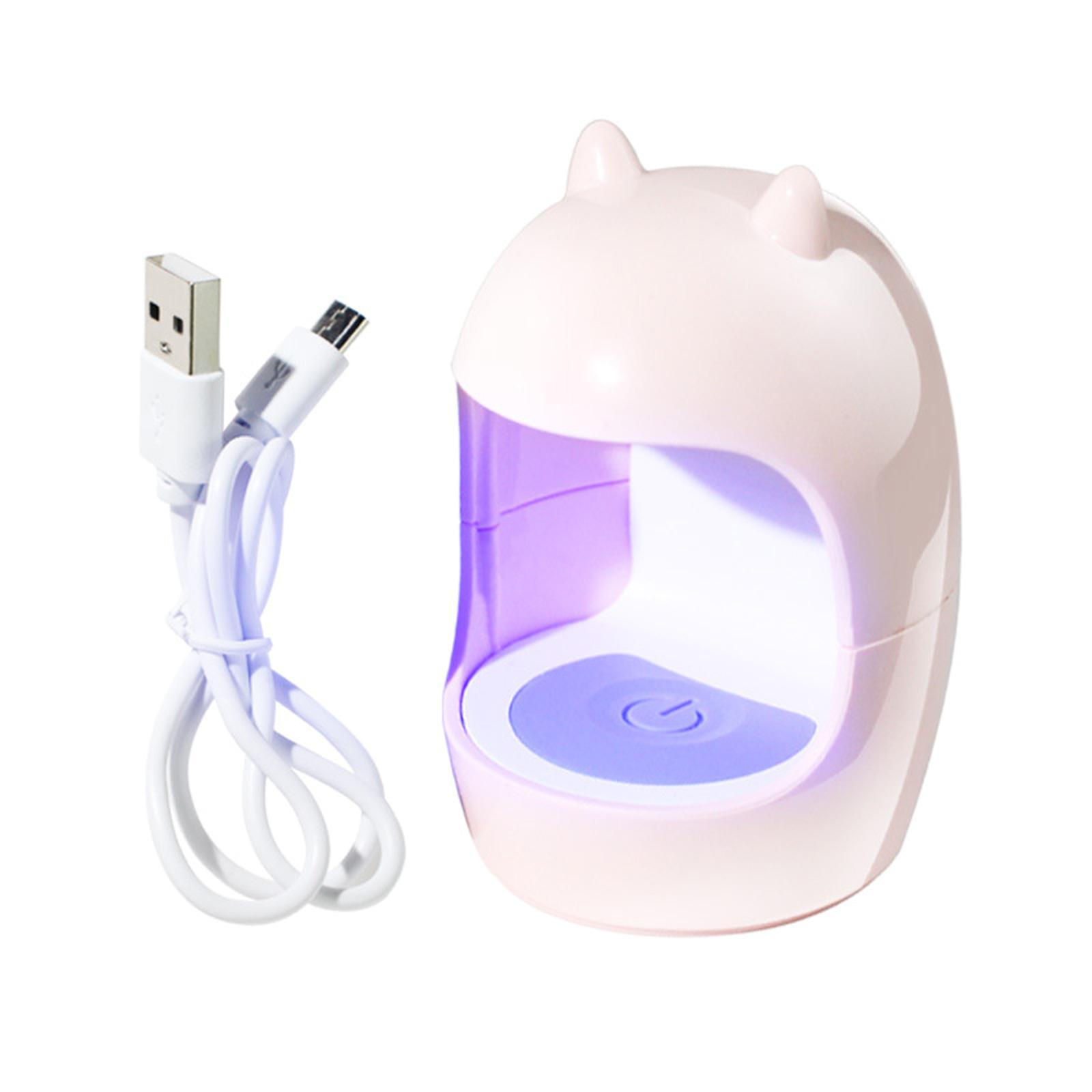 

Мини УФ-светодиодная лампа для ногтей, портативная сушилка для ногтей, лампа для отверждения геля для ногтей, быстросохнущая УФ-лампа для ногтей для самостоятельного нейл-арта розовый