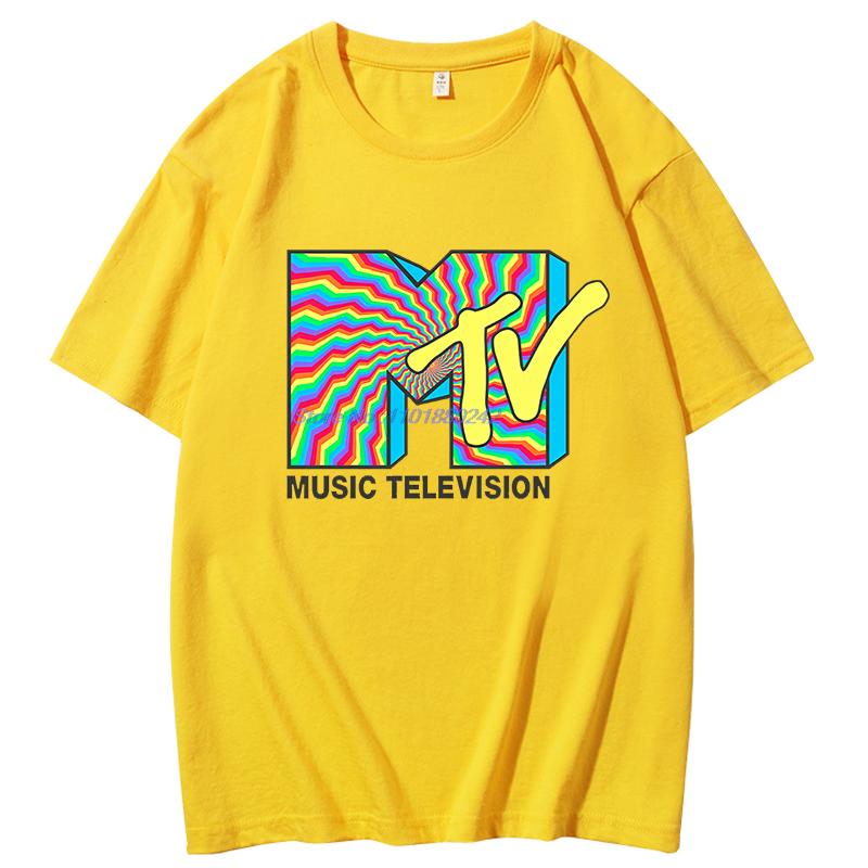 Mtv Psychedelischer Regenbogen Vintages Graphic Tee New In Tops And Tshirts Fashion Tops Tshirt Summer Cotton Mens Tshirts