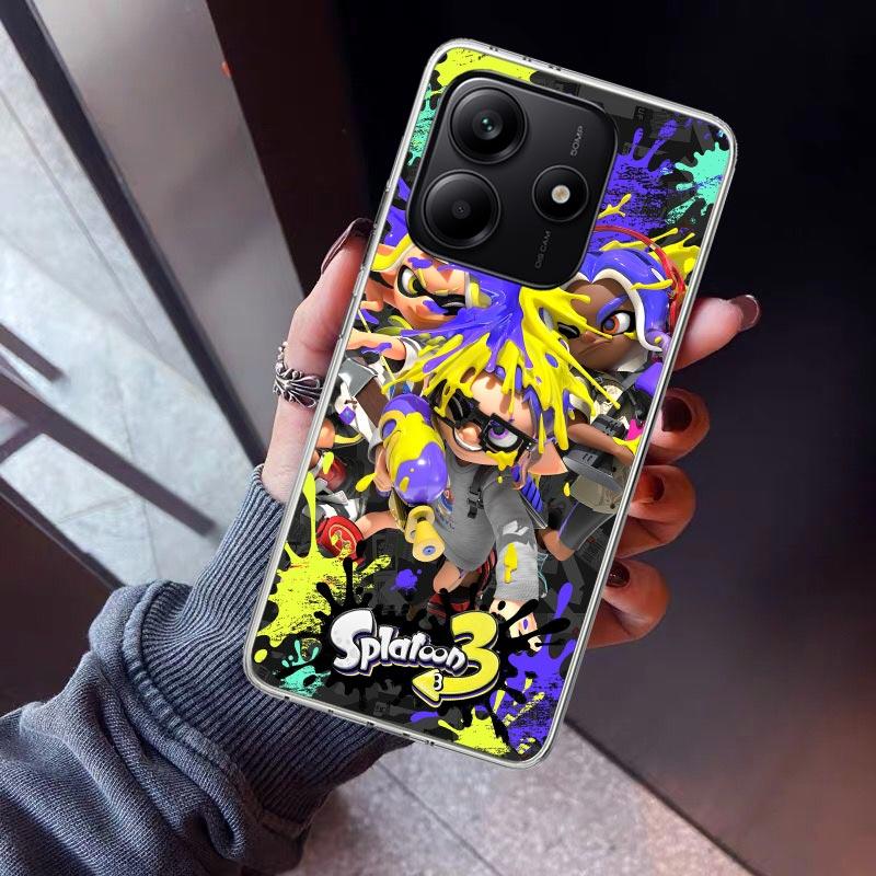 Game S-Splatoons Phone Case For Xiaomi Redmi Note 10 11 12 13 14 15 Pro Plus 11S 12S 14S 11T 11E 10S Soft TPU Back Cover Redmi N