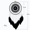 Boho Stil schwarzer Traumfänger Feder Spitze Traumfänger Wandbehang Blüten Design Gewebte Dekoration Boho Wandornament Heimornament