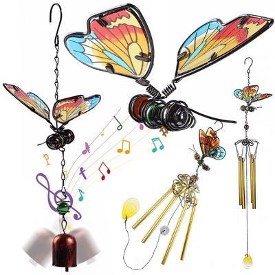 1st 3D Butterfly Iron Crafts Creative Metallfärgad målningshänge Utomhus Vägghängande Klassisk handgjord prydnad