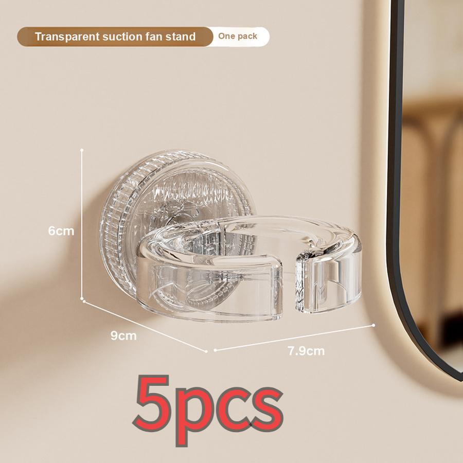 5 pcs Wall Mounted Hair Dryer Rack Holder with Suction Cups - No Drilling Bathroom Organizer