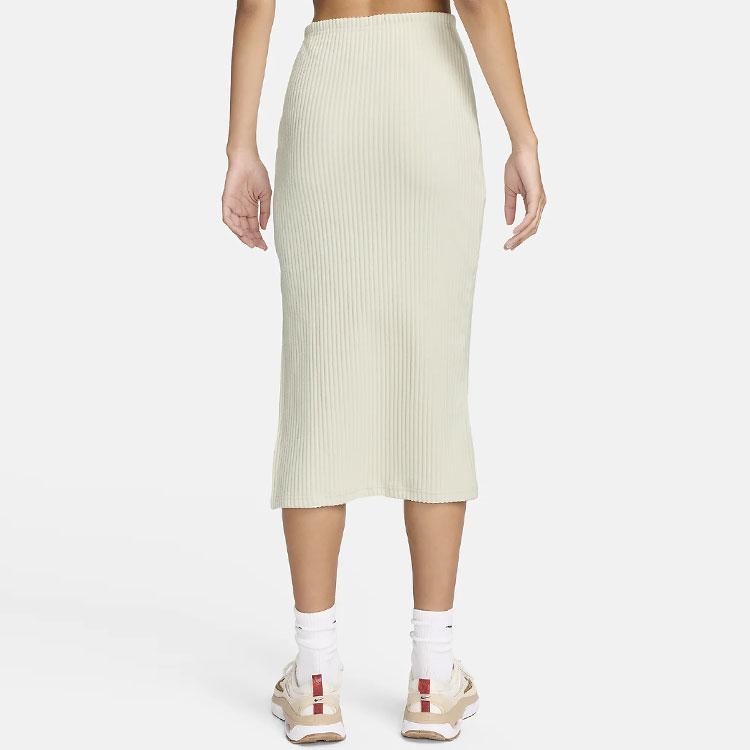 New Nike Sportswear Chill Rib Women's Slim Midi Skirt FQ1637-104