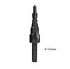 1/3PCS 4-32mm HSS Cobalt Step Drill Bit Set Nitrogen High Speed Steel Spiral for Metal Cone Triangle Shank Hole Metal Drills