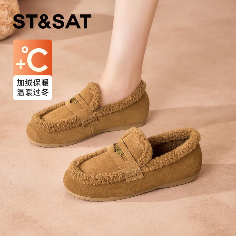 Women s Winter Warm Fleece-Lined Slip-On Loafers 37