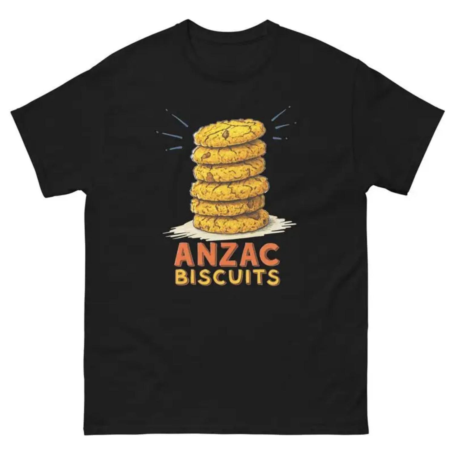

Anzac Biscuits Delicious Food Holiday Eating T Shirt S чёрный