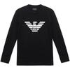 FW21 Color Block Logo Letter Print Round Neck Long Sleeve T-Shirt Men Tops Black 8N1TN8-1JPZZ-0022