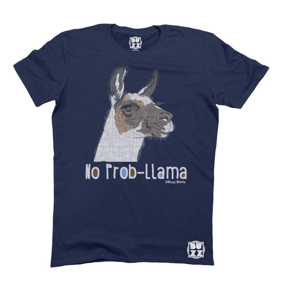 No Prob-Llama Cotton T-Shirt Unisex Mens Ladies HIPSTER Funny Animal