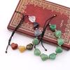 Natural Stone Crystal Colorful Braided Bracelet Chakra Natural Crystal Yoga Love Braided Bracelet B108