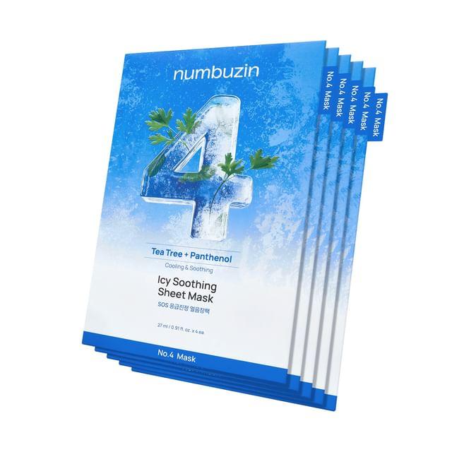 numbuzin - No.4 SOS Icy Soothing Sheet Mask Set 5 sheets 27ml x 5 sheets