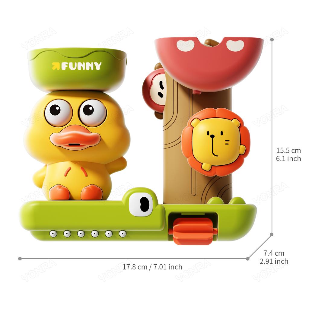 Baby Badespielzeug Niedliche Entenform Mit Saugnapf Badewannenspielzeug Set für Kinder BPA-frei Kinder Dusche Kleinkinder Jungen Mädchen Geburtstagsgeschenke