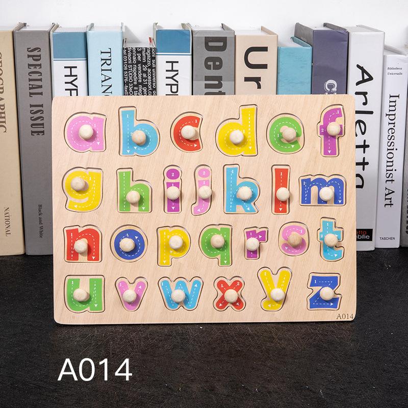 Non-Toxic Montessori Wooden Puzzles Hand Grab Boards Toys Tangram Jigsaw Baby Educational Toys Cartoon Vehicle Animals Fruits 3D Puzzles
