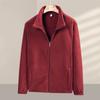 Spring Autumn Mens Fleece Jacket    Stand Collar Softshell Outwear Thermal Warm Coat