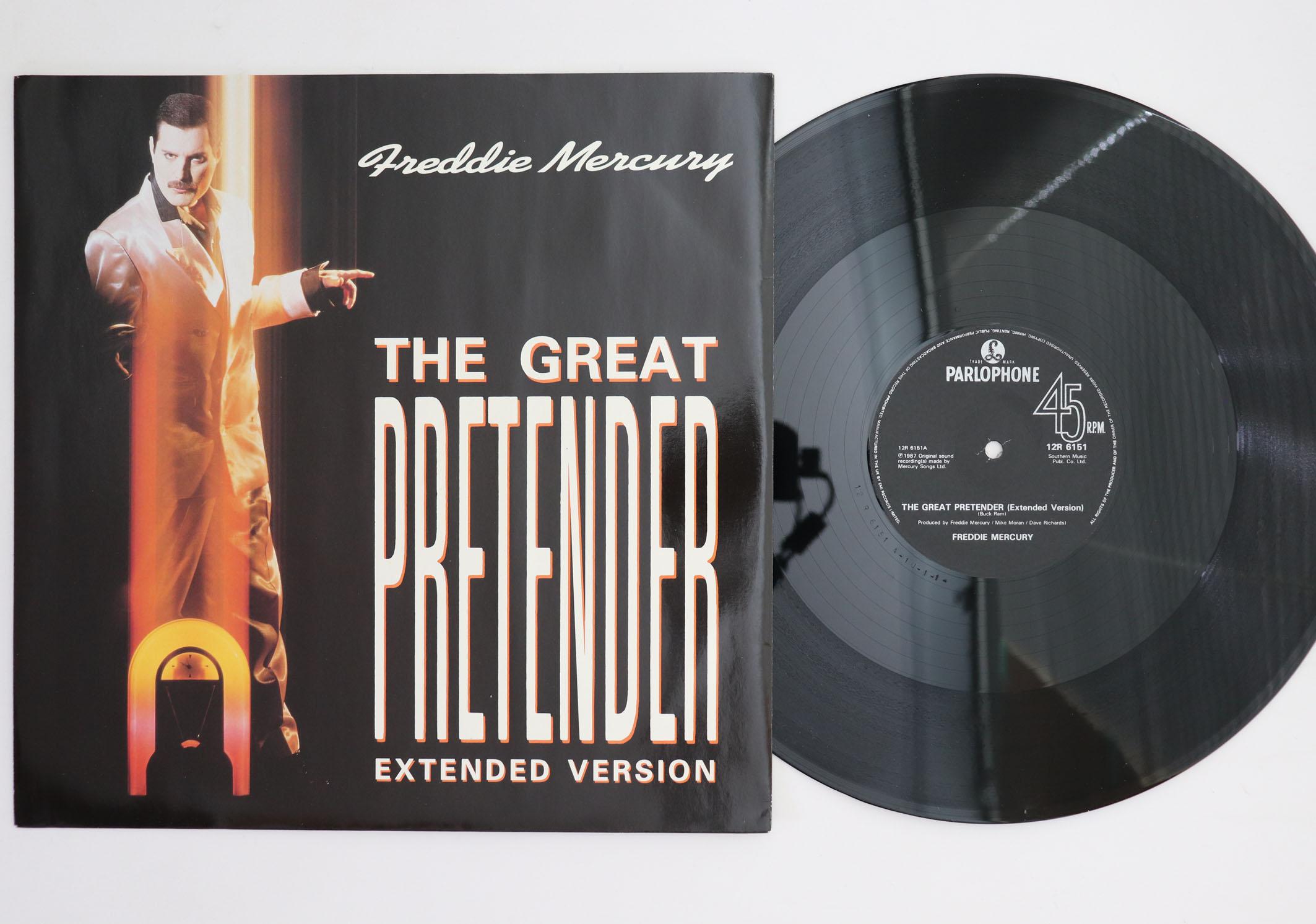 

12-дюймовая пластинка FREDDIE MERCURY - Great Pretender Расширенная версия 12R6151 PARLOPHONE 1987 UK Рок Б/У
