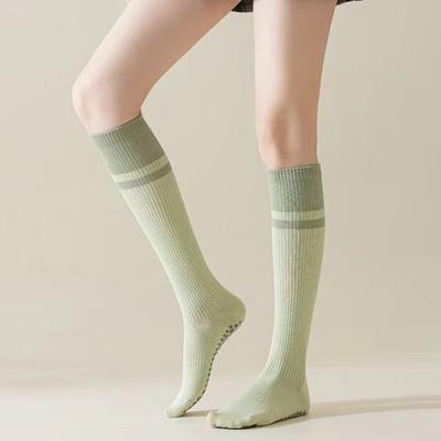1 Pair Women Sport Stockings Elastic Cycling Knee Socks Anti-slip Arch Support Silicone