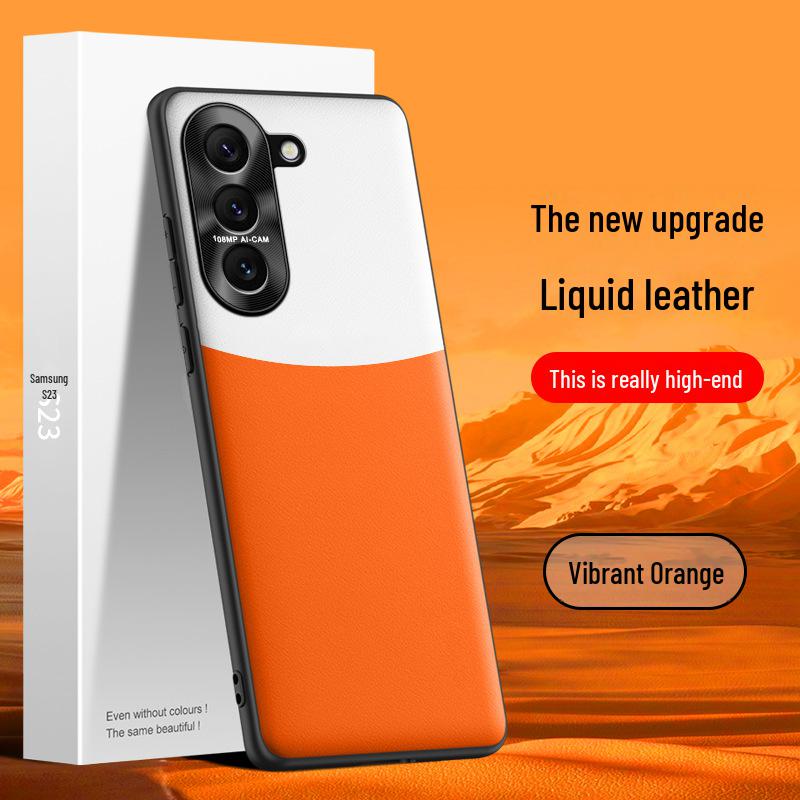 

Защитный чехол Samsung S23 Liquid Leather Anti-Fall доступен для отправки - одна часть Samsung S23