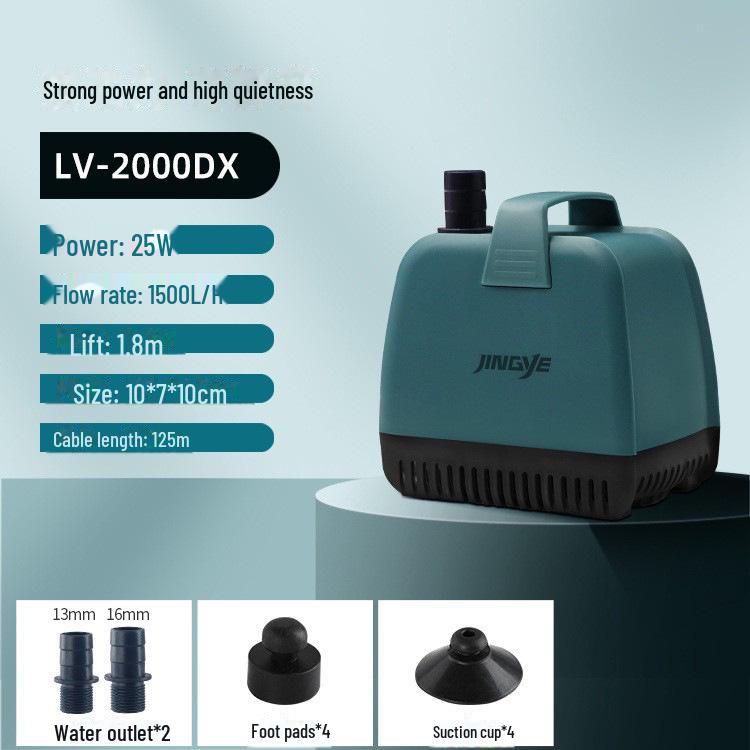 Jingye Silent Submersible Pump: Multi-Function Aquarium Rockery Water Filter Pump