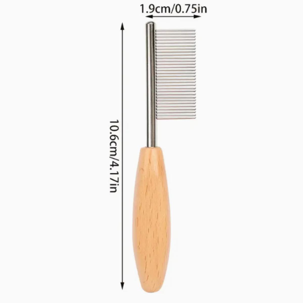 

Stainless steel pet grooming comb for cats and dogs, metal mini tongue comb with fine teeth, for pet grooming and hair removal срібний