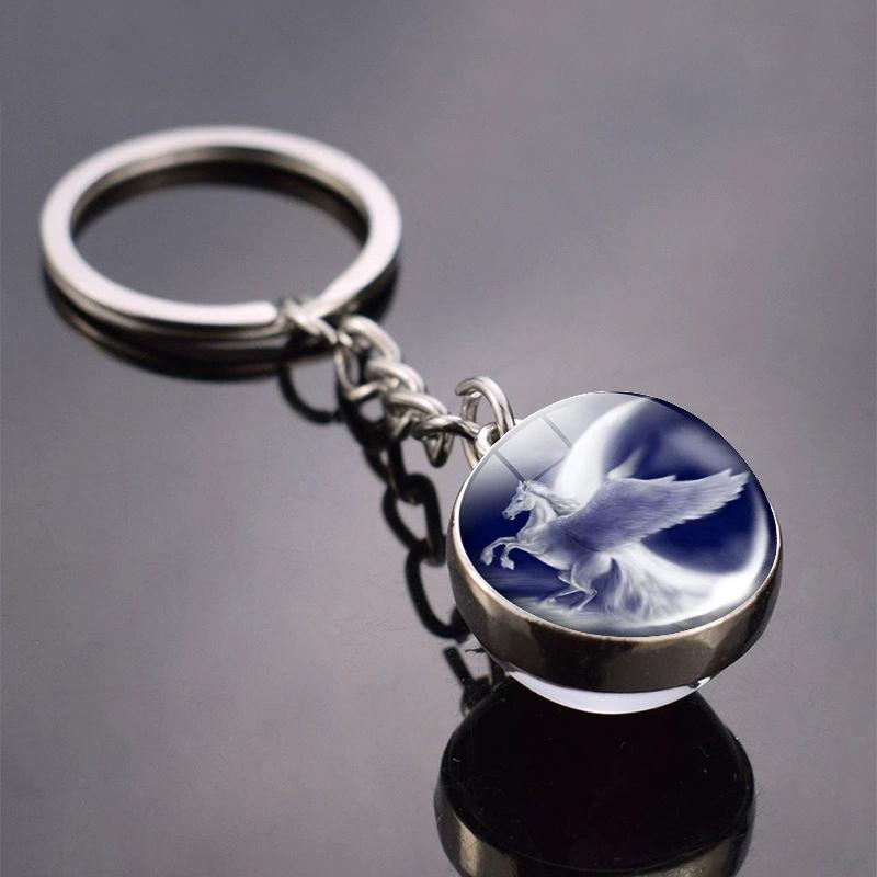 Glow In The Dark Horse Pendant Glowing Horse Stuff Luminous Horses Glass Ball Pendant Crazy Horse Lovers Gifts