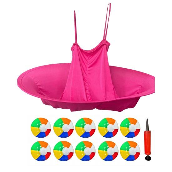 Oma-Hosen Hofspiel, Überdimensioniertes Outdoor-Wurfspiel für Erwachsene, Lustige Familienparty Aufblasbare Hosen mit Ball, Team-Challenge-Aktivität