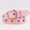 New Love Hollow Women's Versatile Belt Imitation Leather PU Small Fresh Decorative Pin Buckle Belt