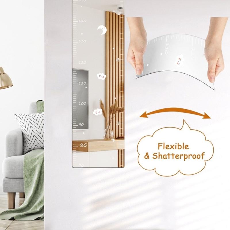 Kids Height Ruler Acrylic Height Measuring Stickers Baby Growth Chart Wall Stickers