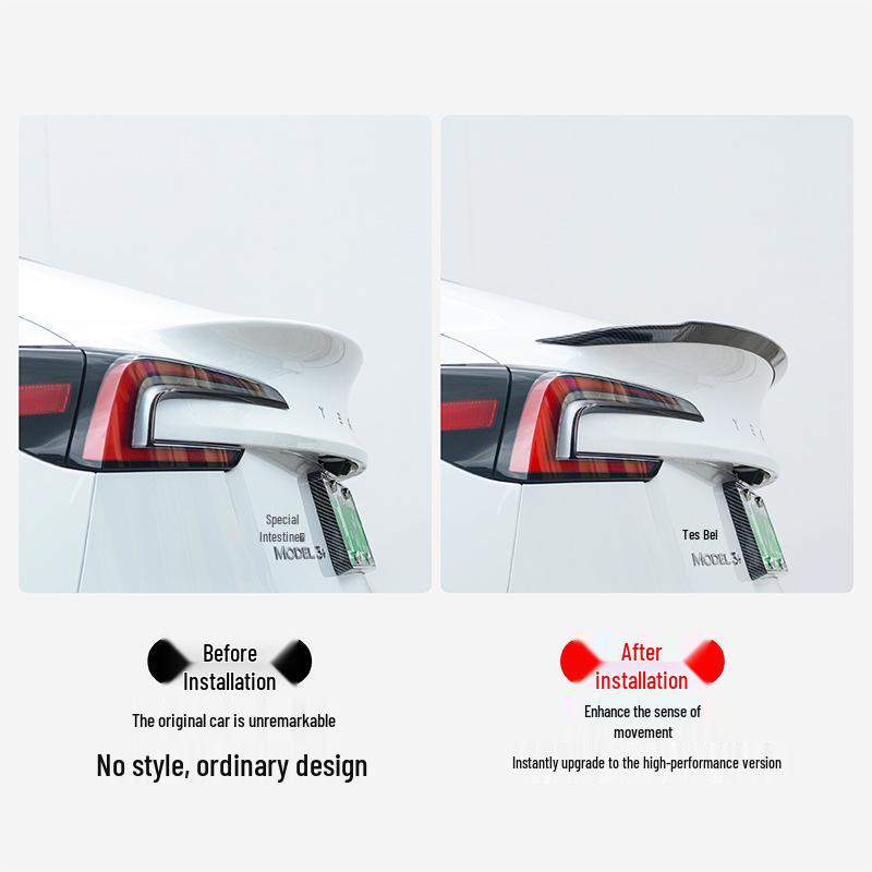 Tesla Model 3 & Y Carbon Fiber High-Performance Rear Spoiler Upgrade
