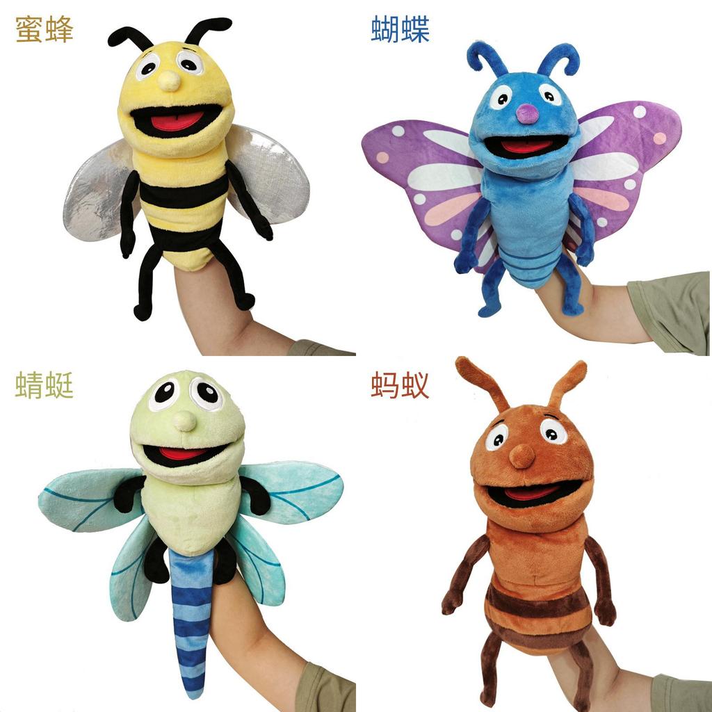 Insect Ventriloquist Puppet Plush Toy For Children's Storytelling Caterpillar Shape Soft And Huggable