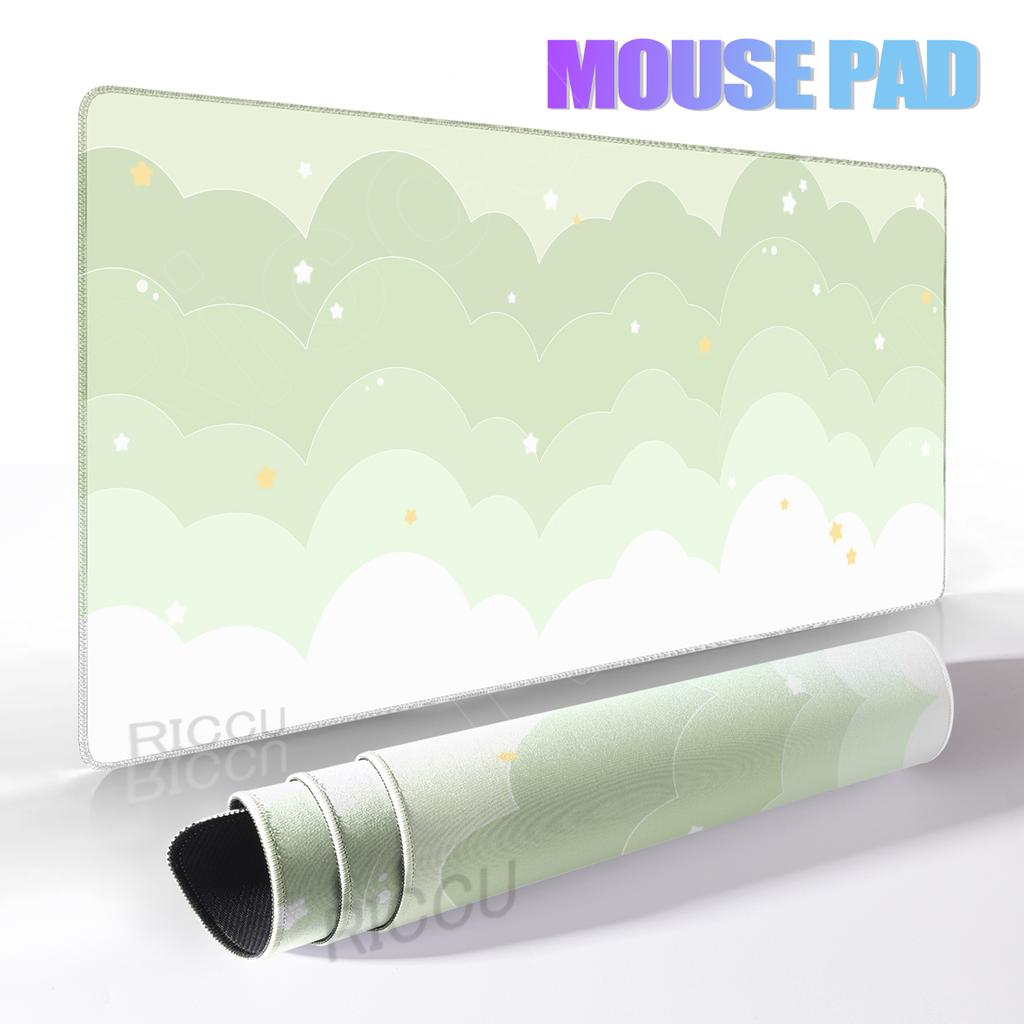 Pink Cloud Desk Mat Kawaii Large Mouse Pad XXL Cute Office Rubber DeskPad Extended Pads Gaming Keyboard Accessories Large Mats
