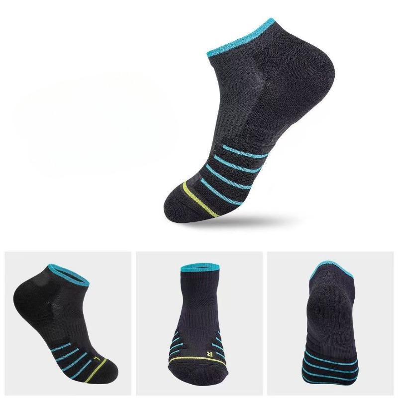 Dünne Damen-Sportsocken für Frühling und Sommer mit Mesh, atmungsaktiv, stoßdämpfend, rutschfest, nahtlose Frotteesohle, kurze Laufsocken