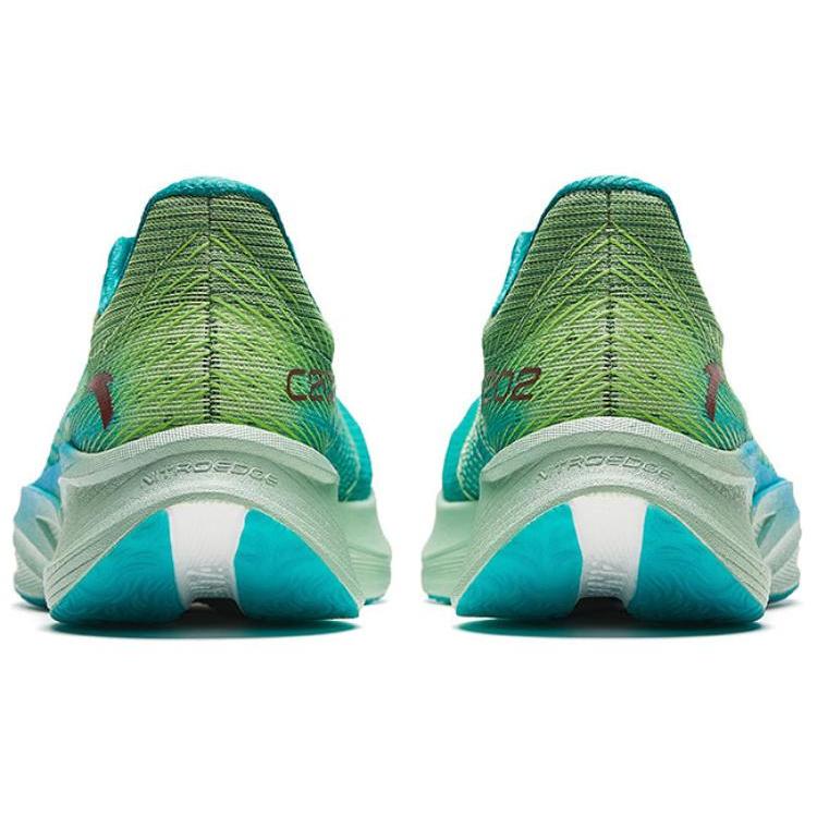 New Anta Slip Resistant Breathable Low Top Long Distance Running Training Sprint Marathon Running Shoes Men's Green Blue 112455563-6