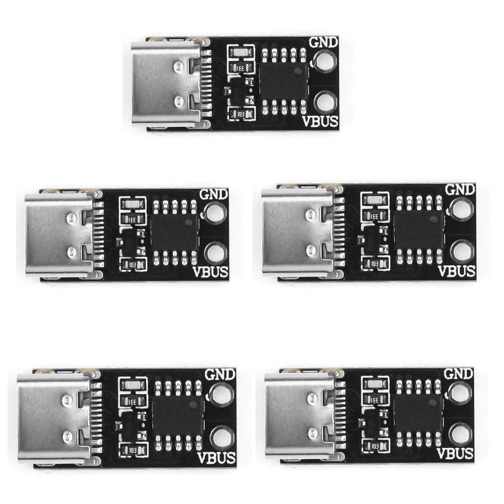 

5Pcs Type-C USB Charger Board Boost Module Boost Power Supply Module Fast Charging Module Fast Charge Trigger Polling Detector
