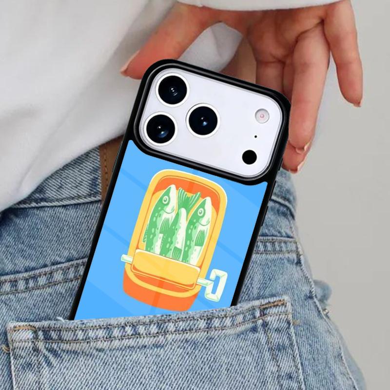 Sardines Salted fish Canned Phone Case for iPhone 17ProMax 12 13 14 15 16e 17 Pro Max Plus Air Cover