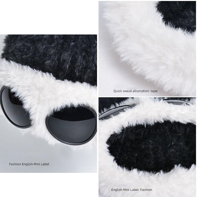 Frauen Caps Winddicht Gläser Hut Plüsch Winter Mode Gorros Kappe Befestigung Stapeln Gestrickte Hüte Frauen Persönlichkeit Ski Cap