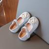 Princess Shoes Girls Small Leather Shoes 2025 Spring New Children's Shoes Fashion Little Girl Shining Crystal Shoes with Dress