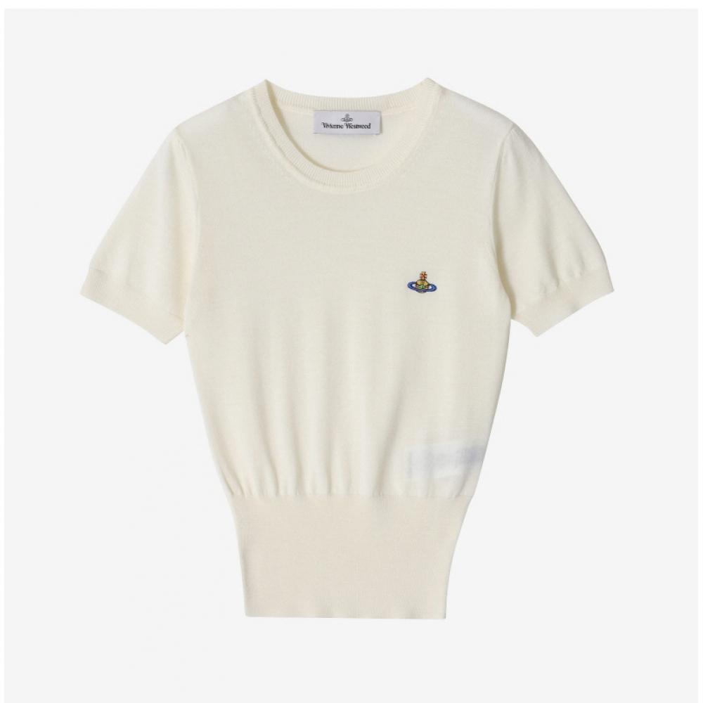 Vivienne WeStwood 1803002q Y001a A408 Bear Orb Orb Logo Top Short Sleeve Women S Knit