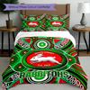 3pcs Duvet Cover Set (1*Duvet Cover + 2*Pillowcase, Without Core), South Sydney Rabbitohs Print Bedding Set, Bedroom Decor, All‑Season, Birthday Gift