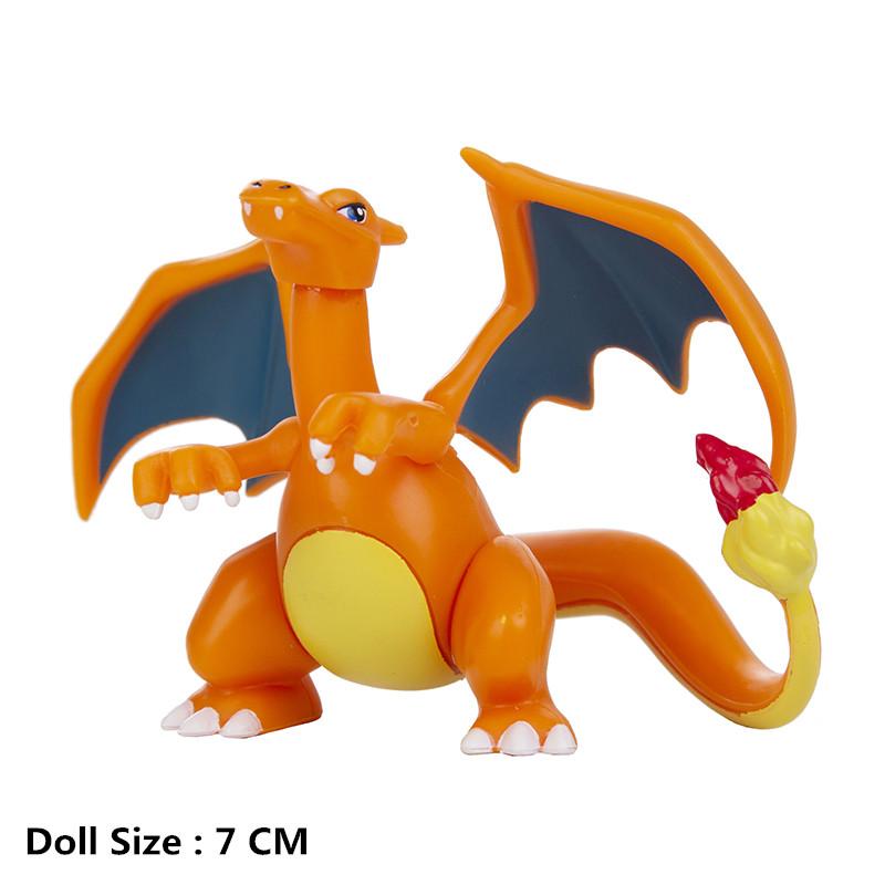 Toys Model 4-13Cm Pokemon Anime Figure Charizard Mewtwo Pikachu Mew Psyduck Collection Pokemon Action Birthday Gifts Kids