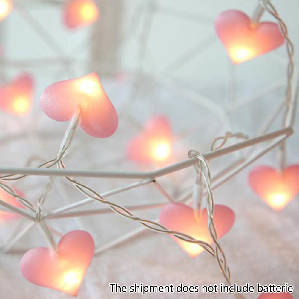 LED Colorful Heart String Lights Romantic Heart Lamp Valentine's Day Party Room Decorations Wedding Decorations
