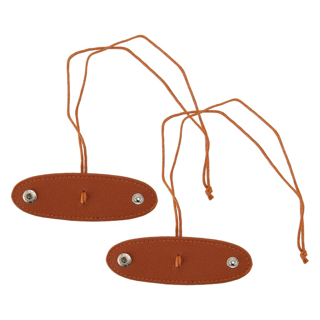 2PCS Portable Glasses Clips PU Leather Eyeglasses Holder Sunglasses Storage Sleeve for Outdoor Travel