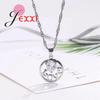 Cute Genuine 925 Sterling Silver Jewelry Set White AAA CZ Heart LOVE Pendant Necklace and Earrings Jewelry Sets For Women